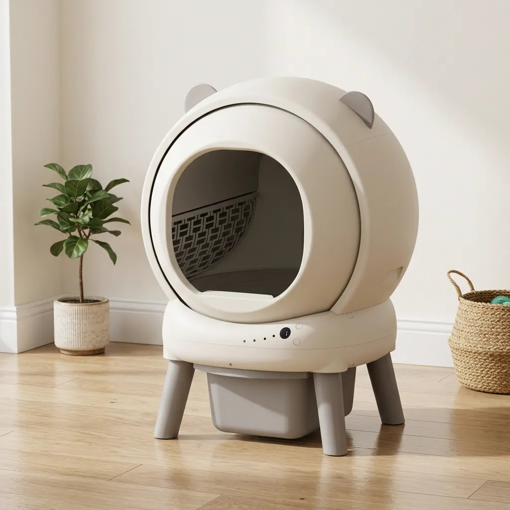 Litière autonettoyante Intelligente 65L avec Désodorisation et App