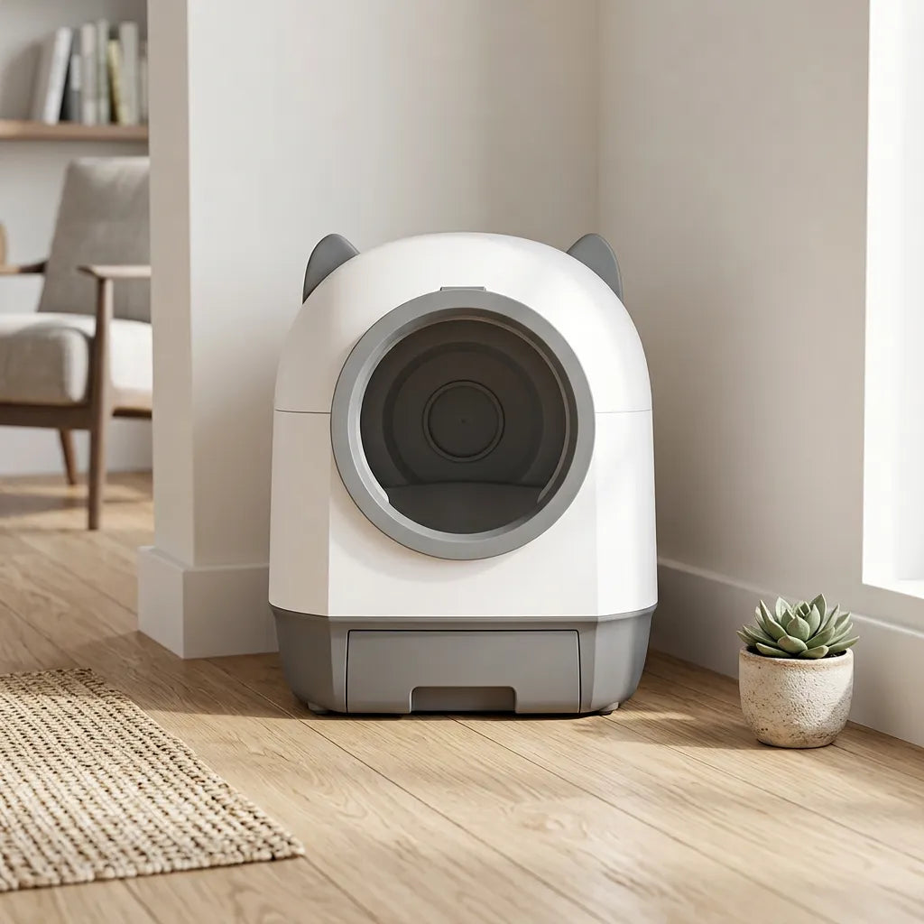 Litière autonettoyante XL 80L avec Triple Désodorisation et Contrôle App